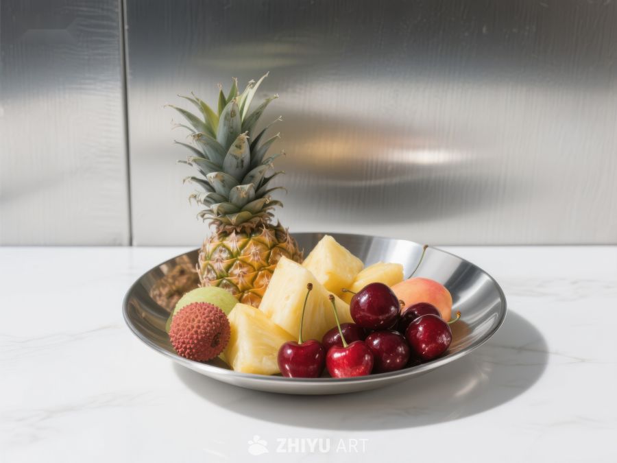 新鲜水果拼盘，菠萝樱桃等 617