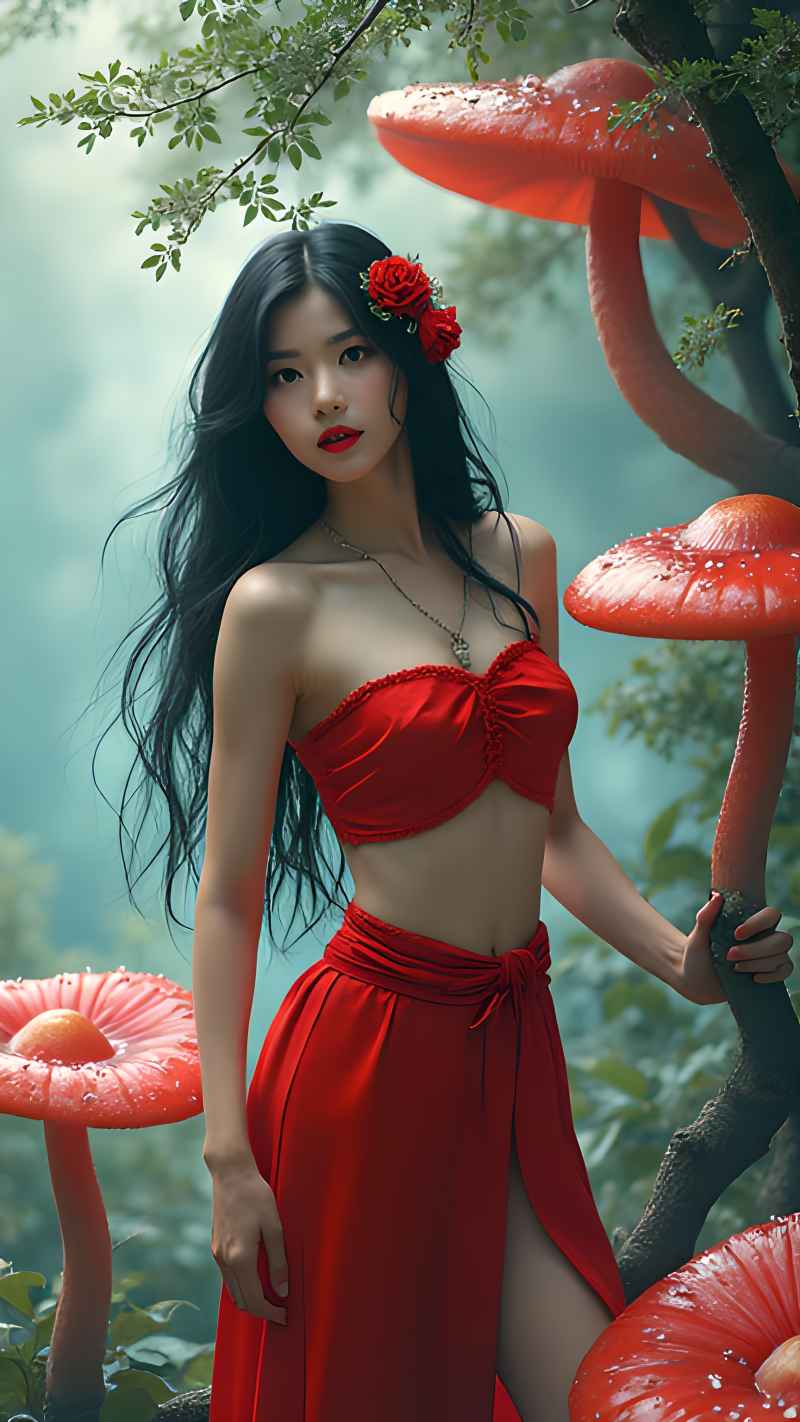 红色女子户外拍摄系列高清艺术视觉 88
