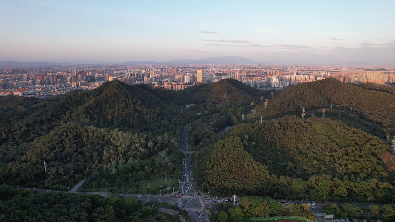 广东东莞红旗公园航拍