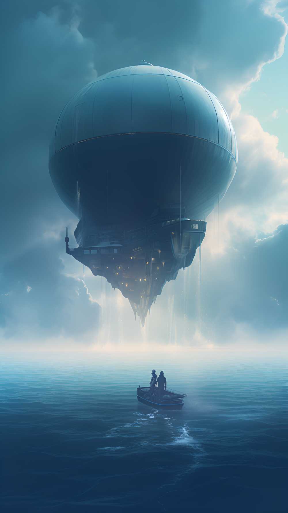 艺术唯美空中飞船