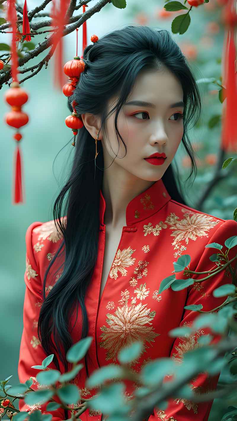 红色女子户外拍摄系列高清艺术视觉 50