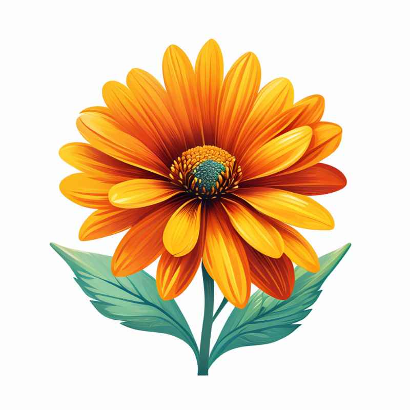 春季金盏菊扁平插画 17