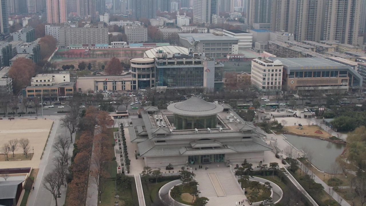 陕西西安博物院航拍