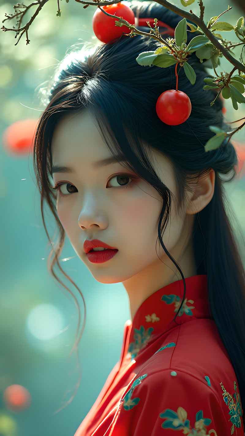红色女子户外拍摄系列高清艺术视觉 54