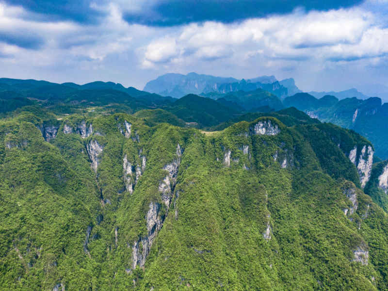 祖国壮丽山河湖南张家界山川地貌摄影图