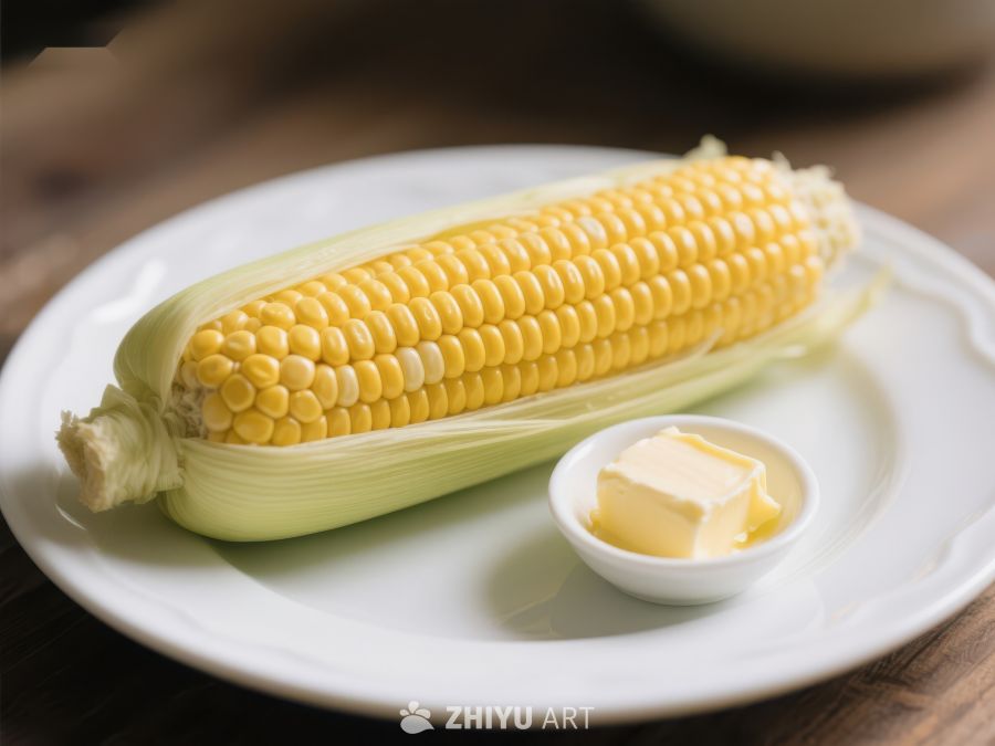 新鲜玉米配黄油，美味健康 536