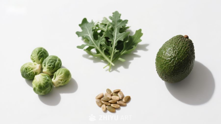 新鲜蔬果与坚果静物