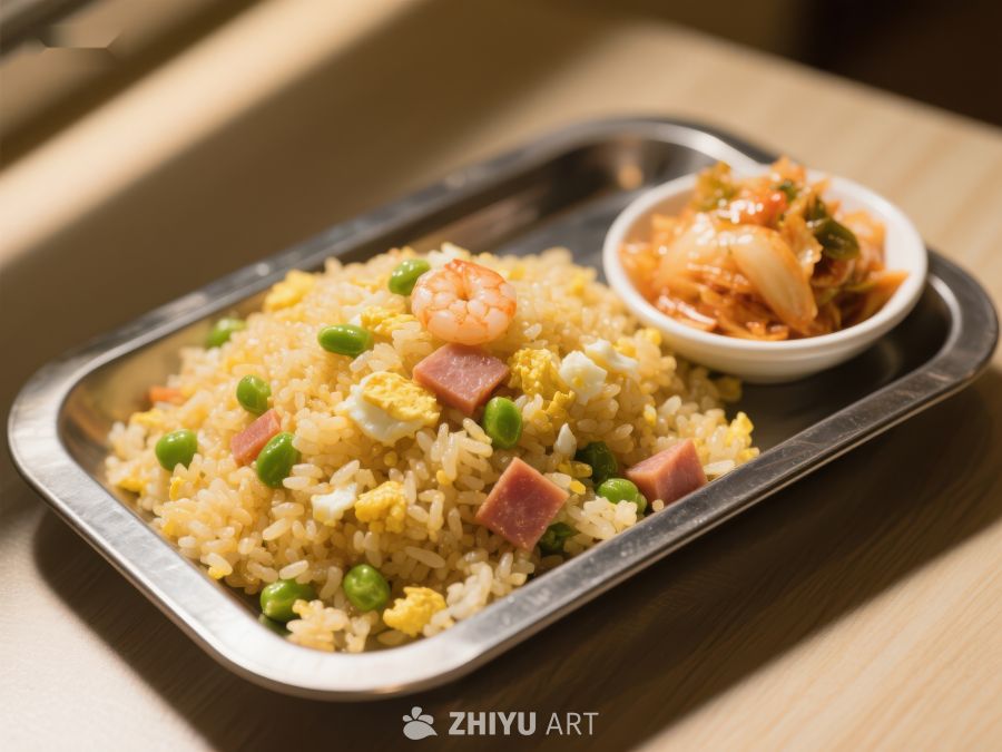 美味炒饭配泡菜小碟 671