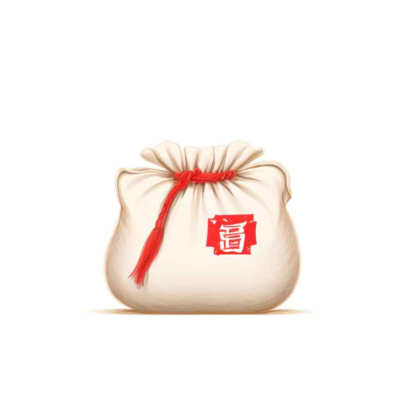 可爱福袋文化设计插画国风