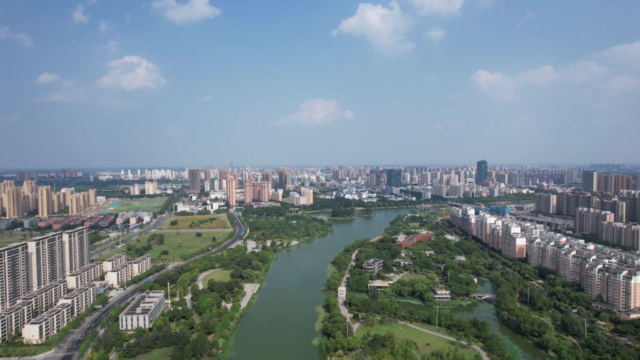 江苏宿迁城市风光旅游景区航拍