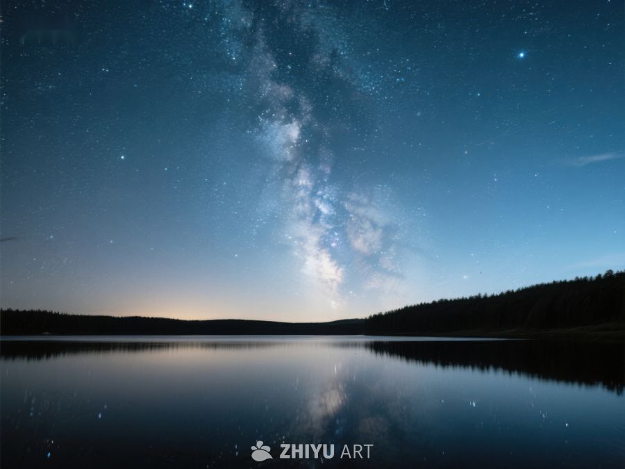 银河映照湖面，夜空璀璨 477