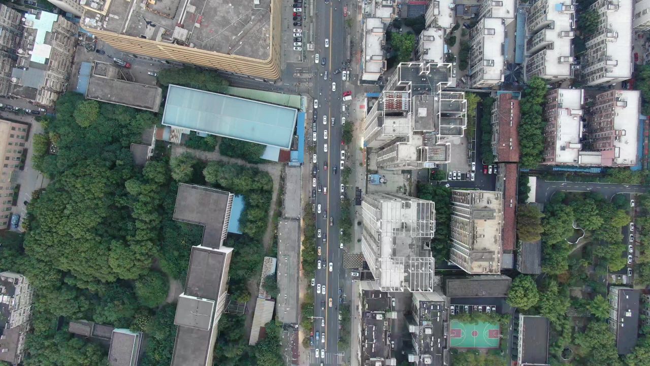 湖南岳阳城市风光航拍 