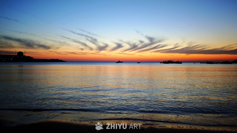 日落海平线
