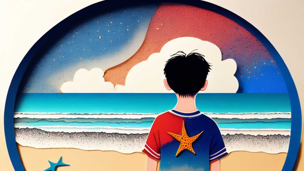 剪纸海报小暑插画海报