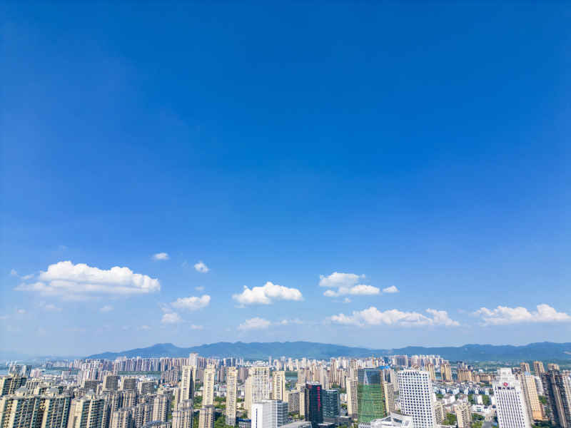 江西吉安城市风光航拍图 