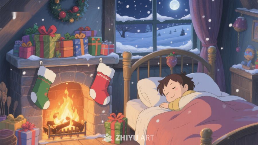 温馨圣诞夜，童梦入眠时 317