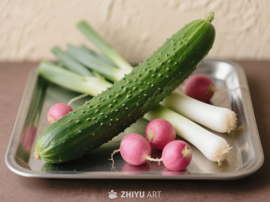 新鲜蔬菜摆放金属托盘 627