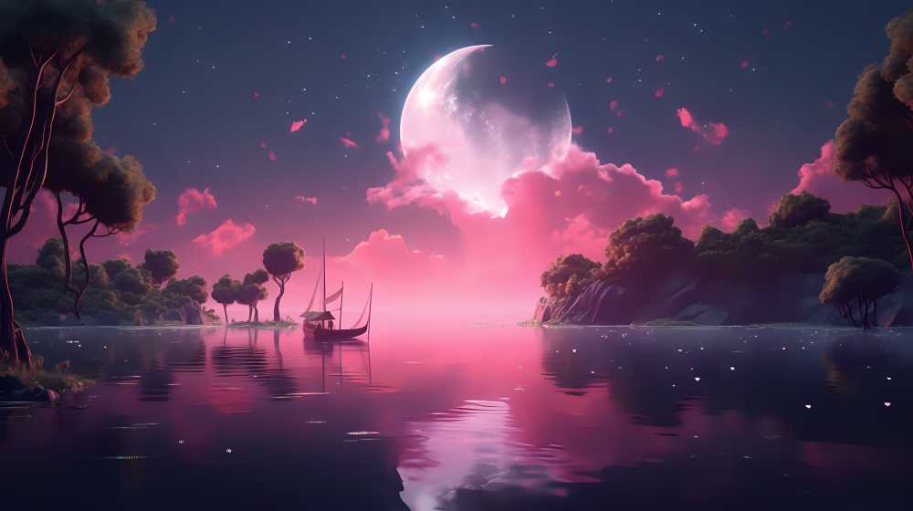 唯美月亮夜景