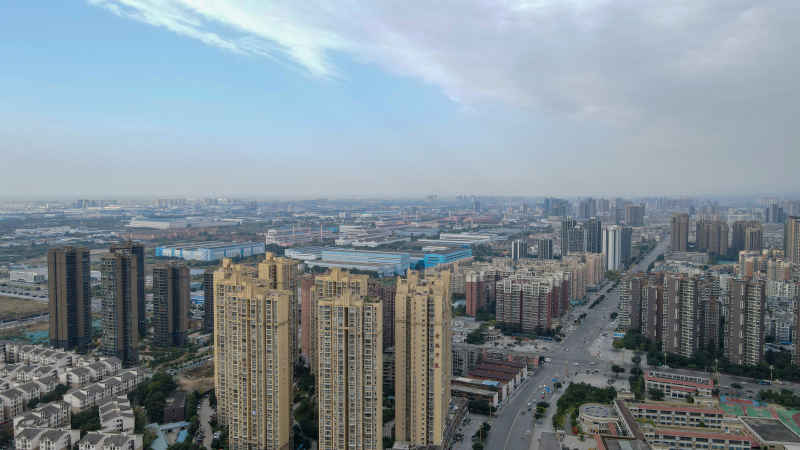 航拍德阳城市
