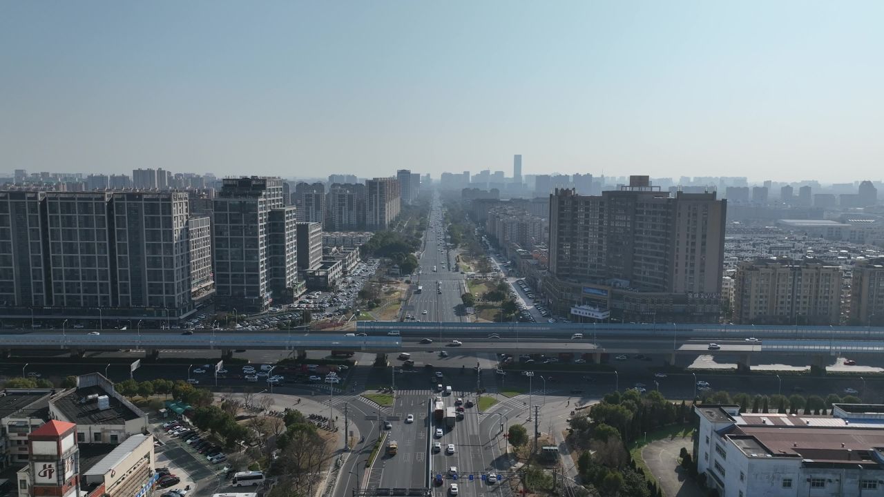 4K航拍城市建筑交通道路风光大景 10