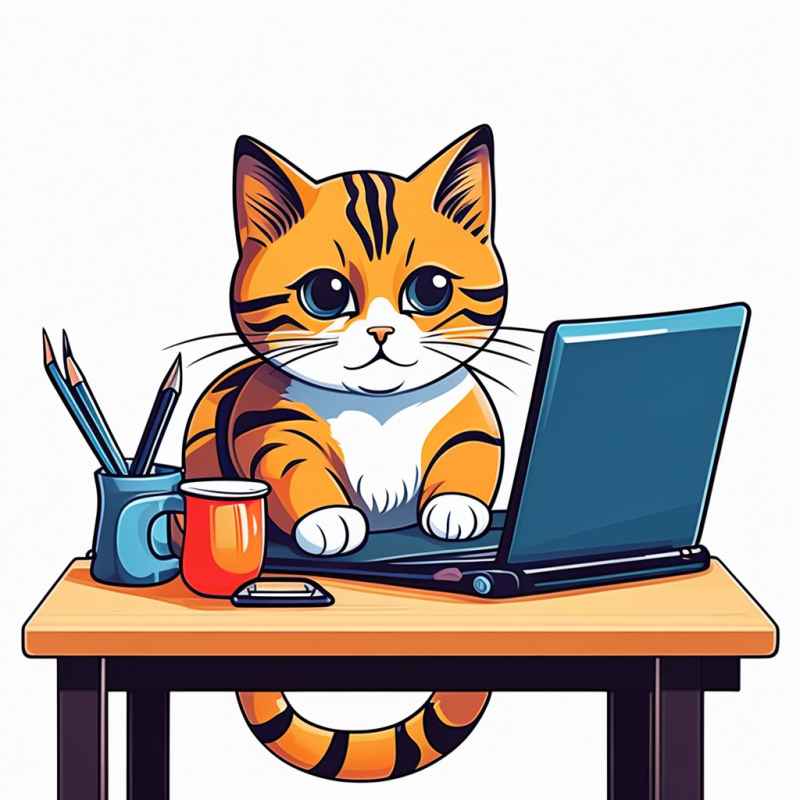 办公室勤劳的猫咪 24