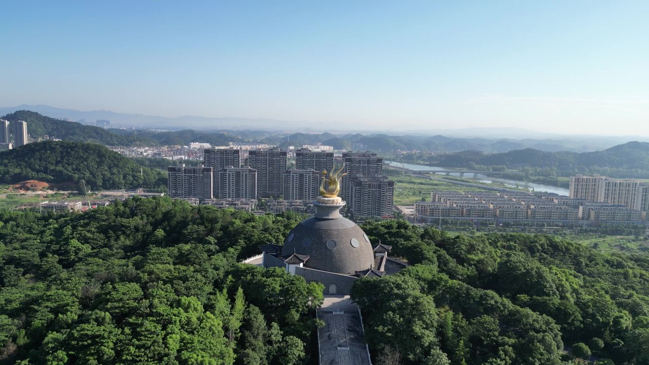 航拍宜春禅都文化博览园