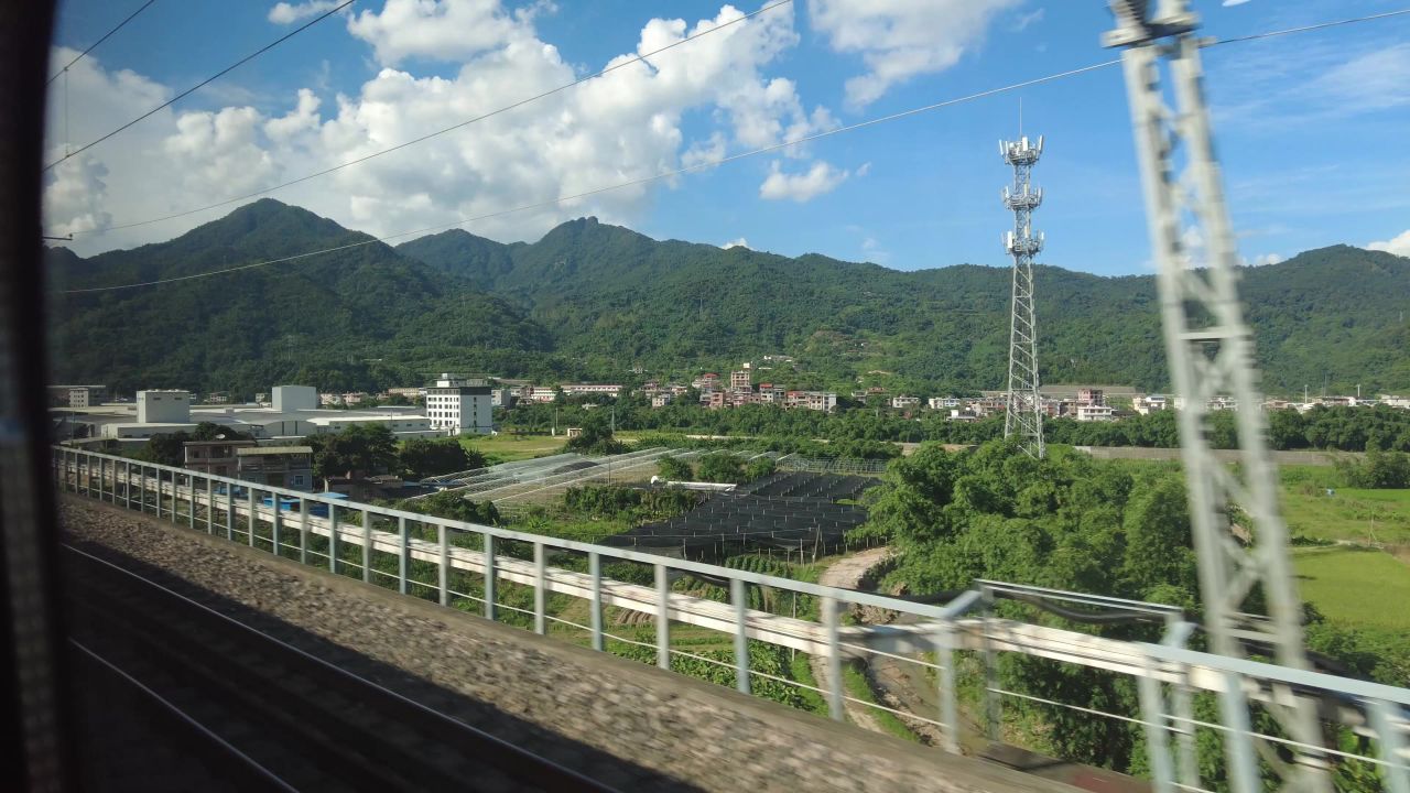 旅途火车高铁窗外风景风光实拍 