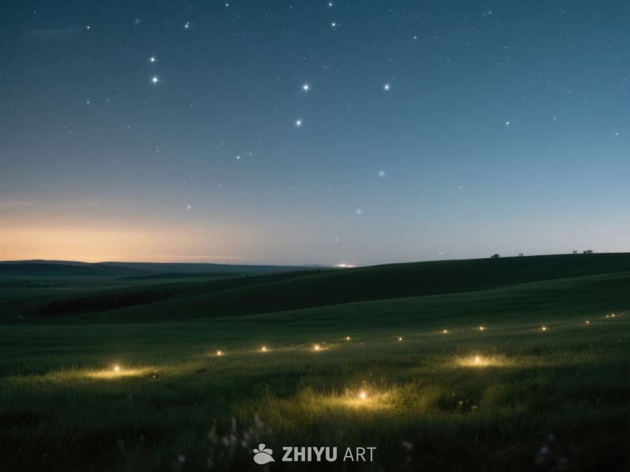 星空下的田野灯火 203