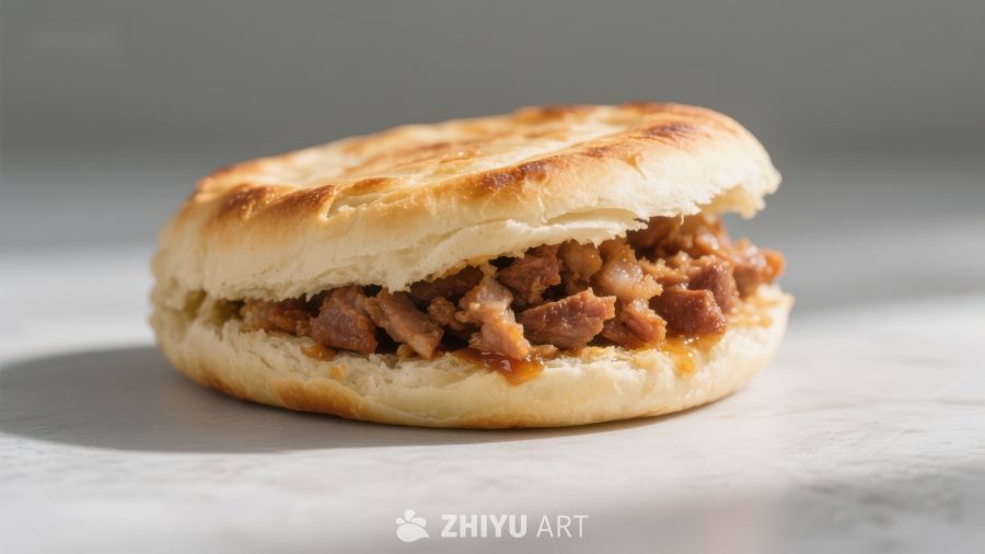 酥皮夹肉饼，美味诱人