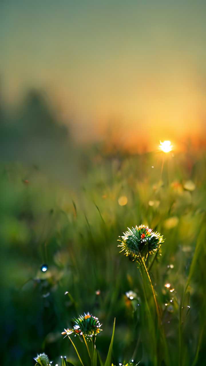 太阳花花水滴草