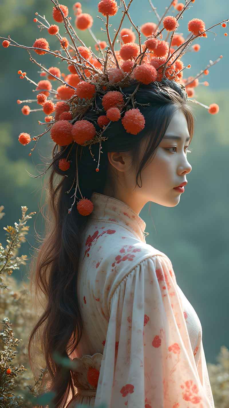 森林系列五颜六色古风艺术美女 31