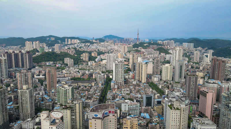 贵州贵阳城市风光航拍摄影图