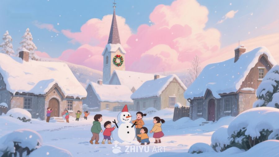 冬日雪景中的欢乐时光 25