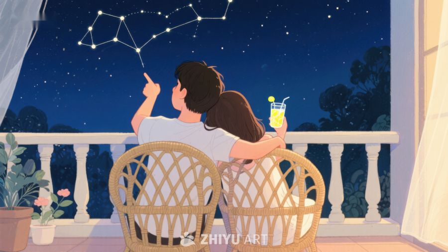 夜空下情侣共赏星座 589