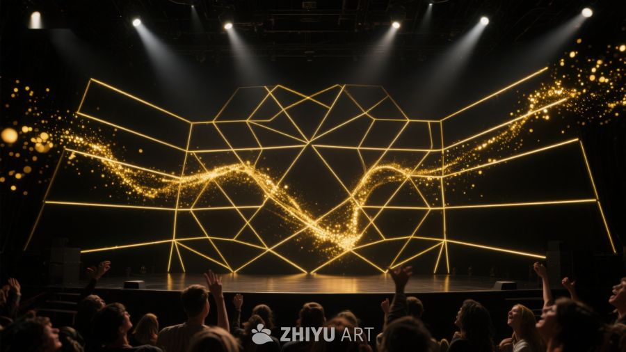 金色光影交织的舞台表演 187