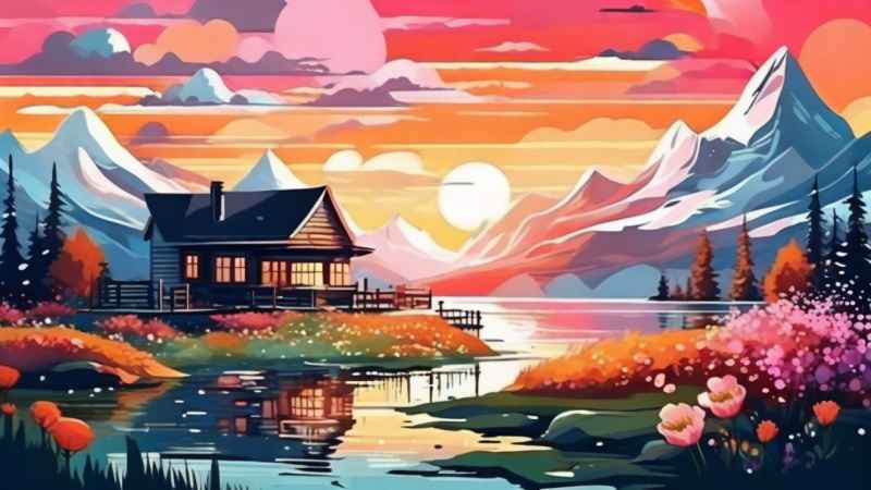 充满活力的绿洲在它的后院各种花 157