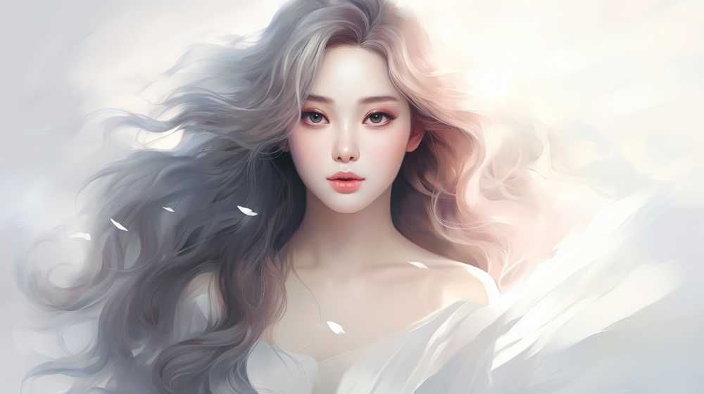 浅白色唯美意境背景图99