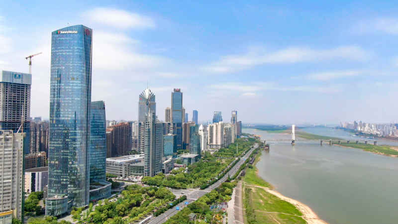 江西南昌城市风光航拍摄影图