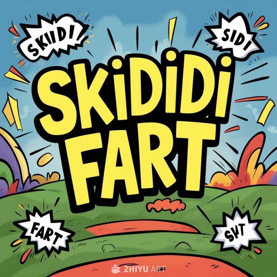 黄色粗体字写着“SKIDIDI FART”，背景是
