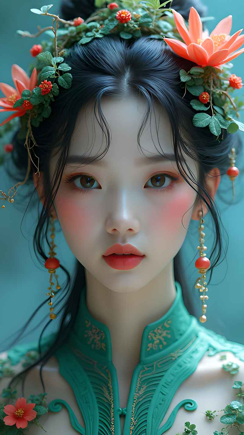 森林系列五颜六色古风艺术美女 79