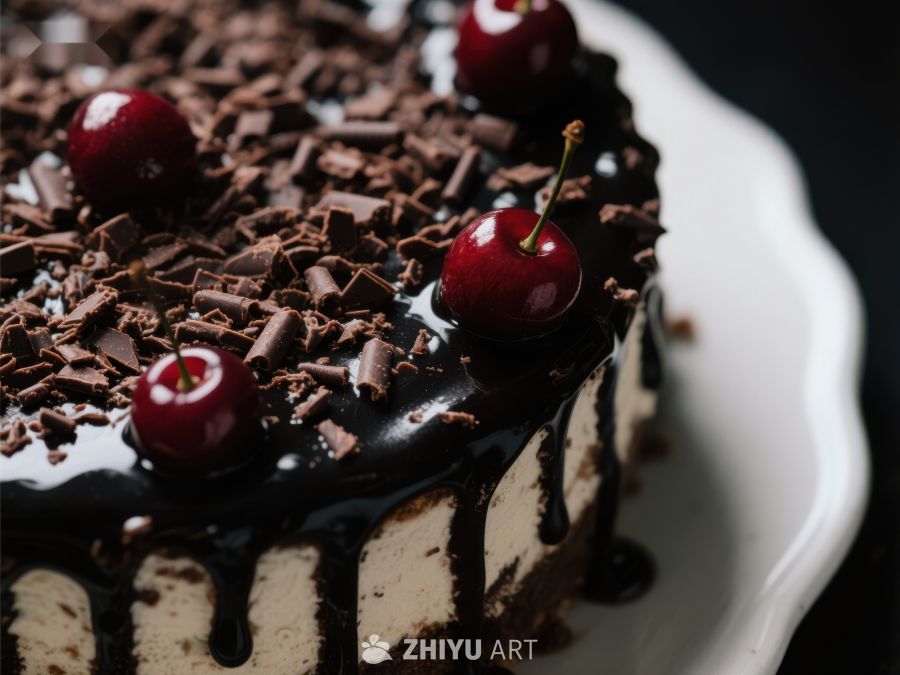 巧克力樱桃蛋糕特写 465