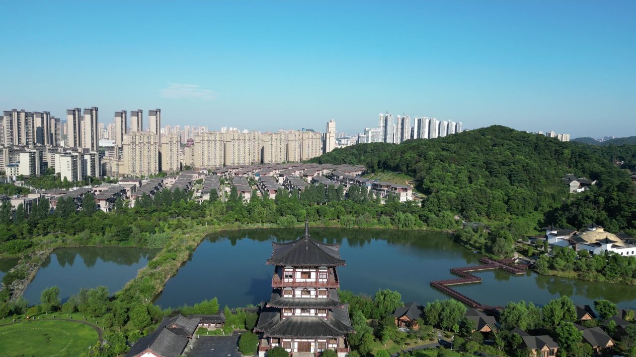 航拍宜春禅都文化博览园