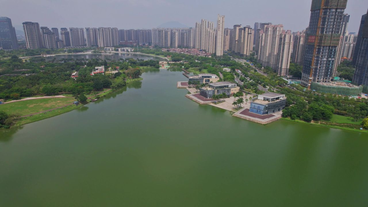 航拍漳州碧湖生态公园