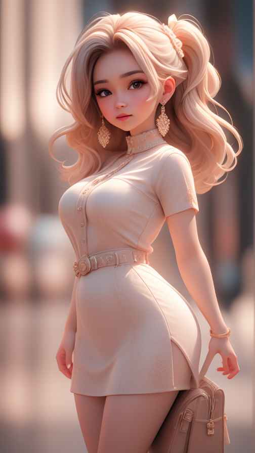 可爱粉色女孩