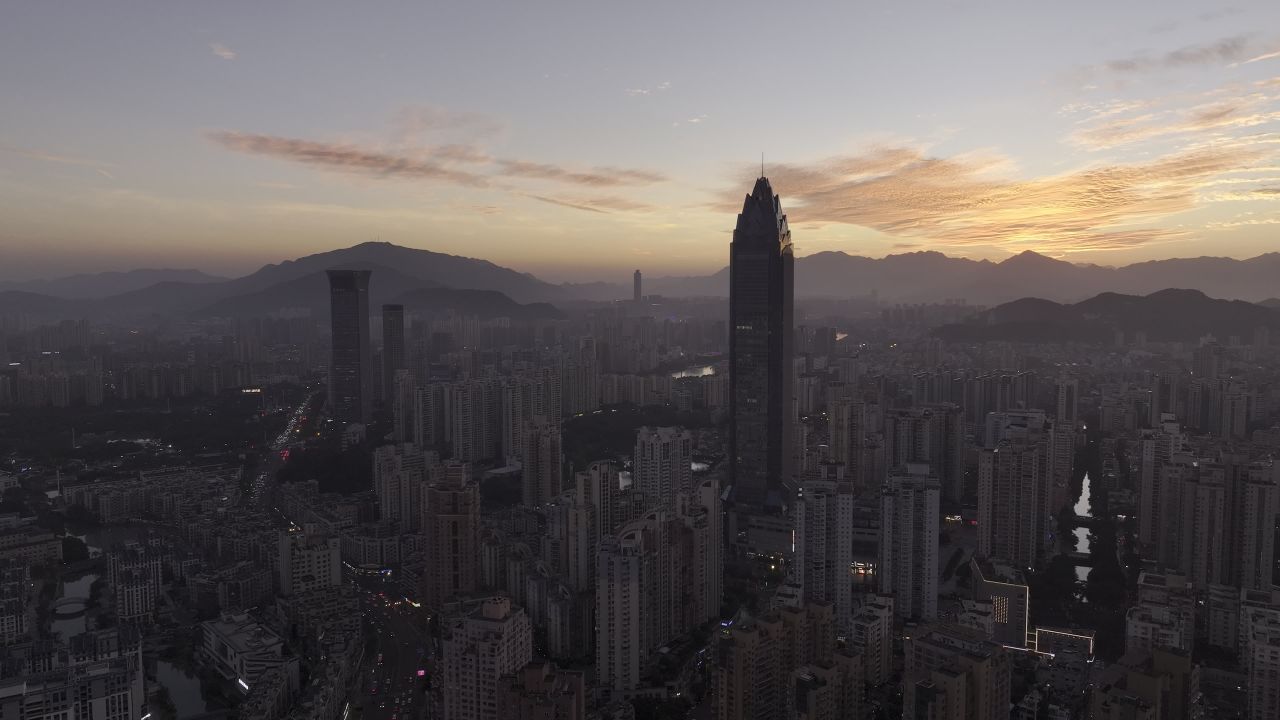 温州城市晚霞和夜景 10