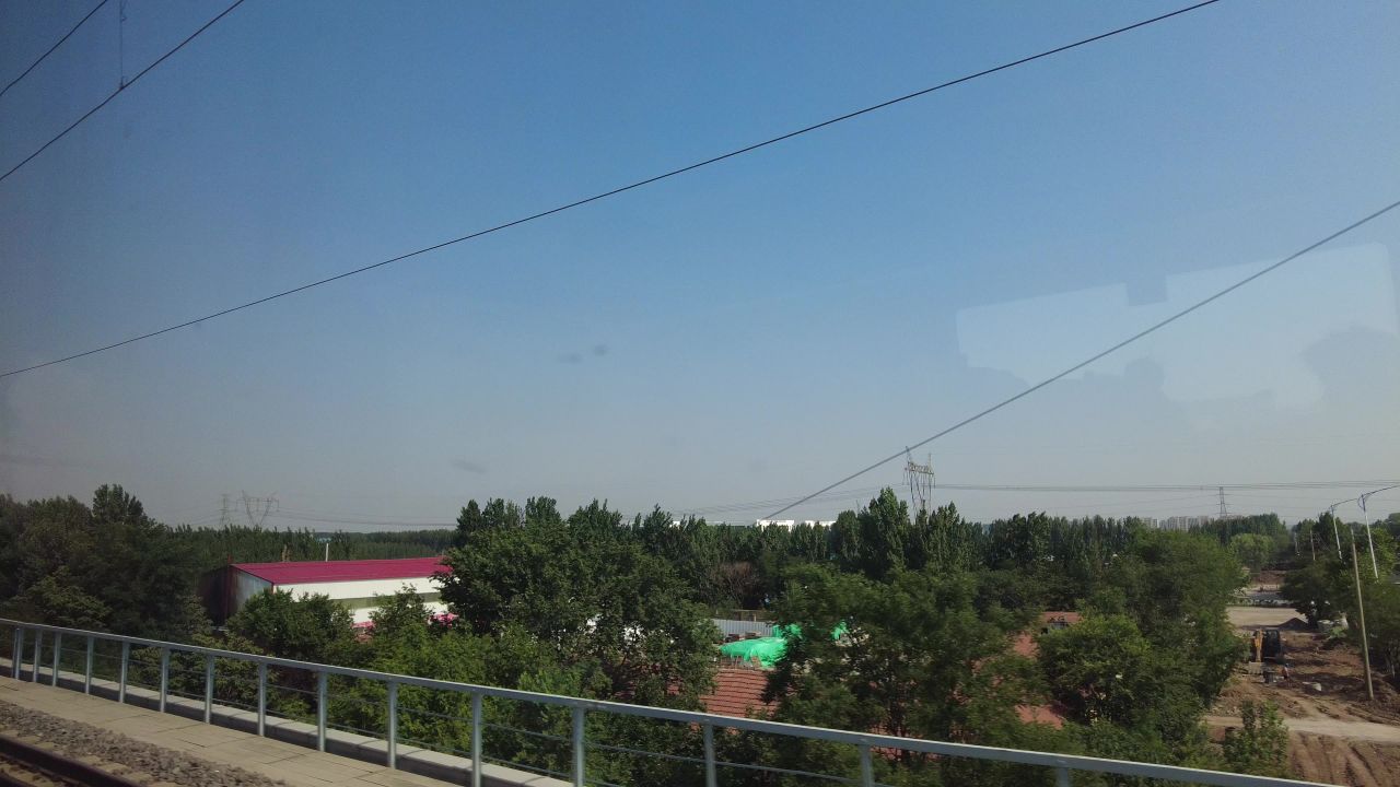 沿途火车窗外风景旅途风光