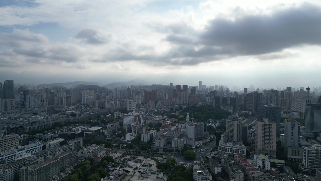  航拍福州城市建设福州风光