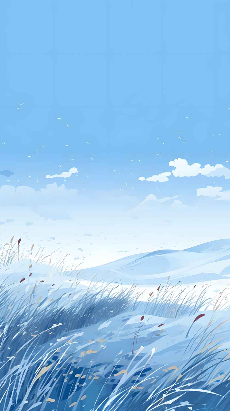 冬季唯美创意背景插画图 42