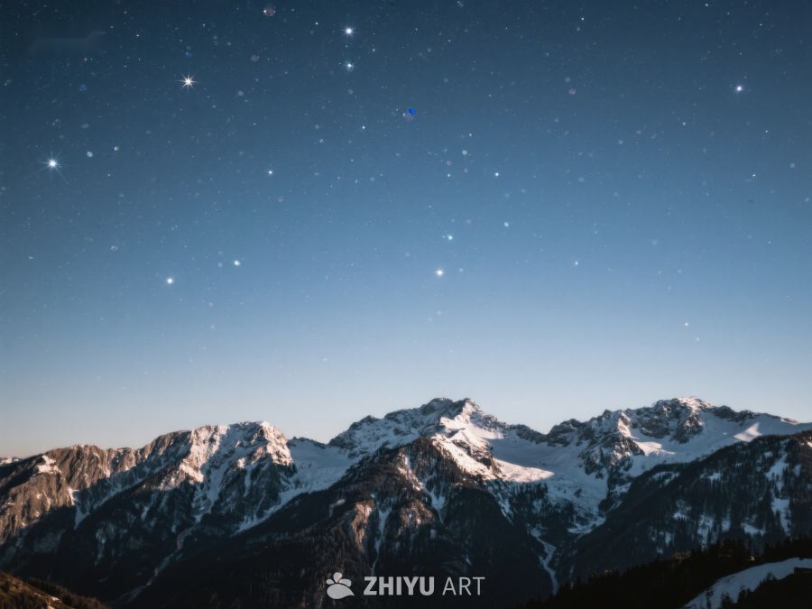 雪山夜景，繁星点点 233