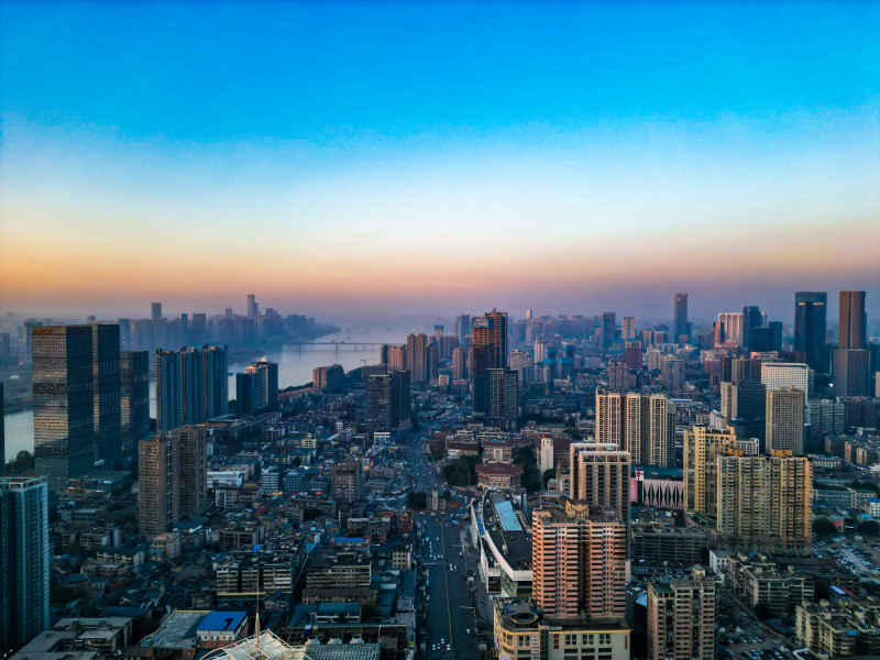 湖南长沙五一商圈航拍摄影图